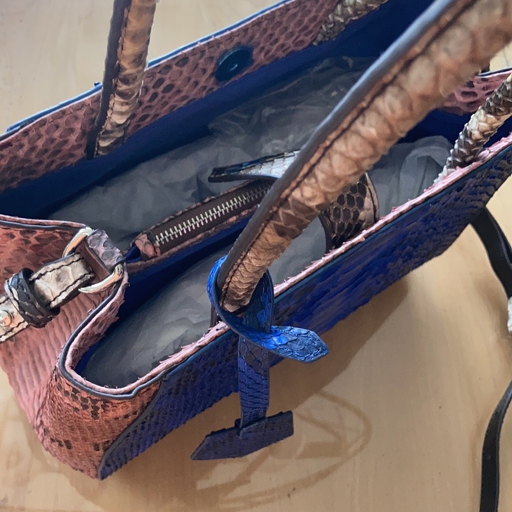 Python Skin Handbag/Shoulder Bag - image 3